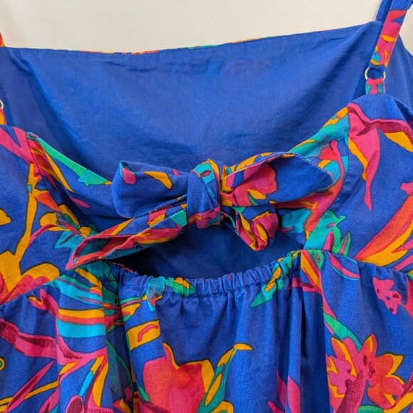 J. Crew Top Size 8 Tropical Floral Tie-back Strappy Flowy Spaghetti Strap #BQ035 - Picture 10 of 16